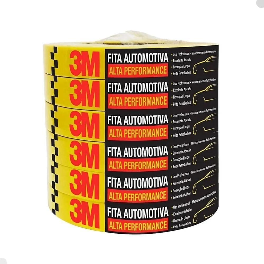 Fita Crepe Alta Performance Automotiva 3M 18Mmx40M 5 Und.