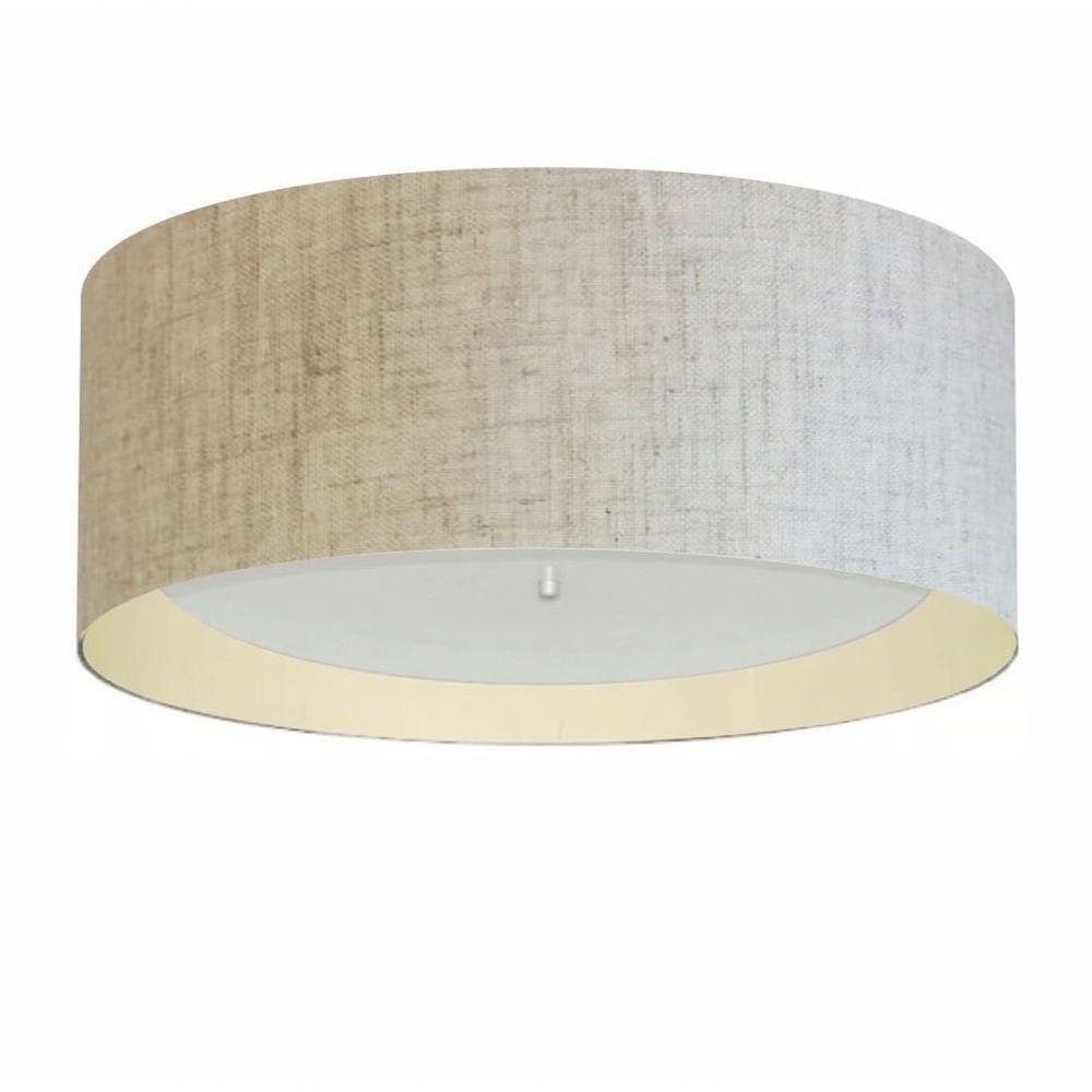 Plafon Para Sala Cilíndrico Sl-3008 Cúpula Cor Rústico Bege Bege