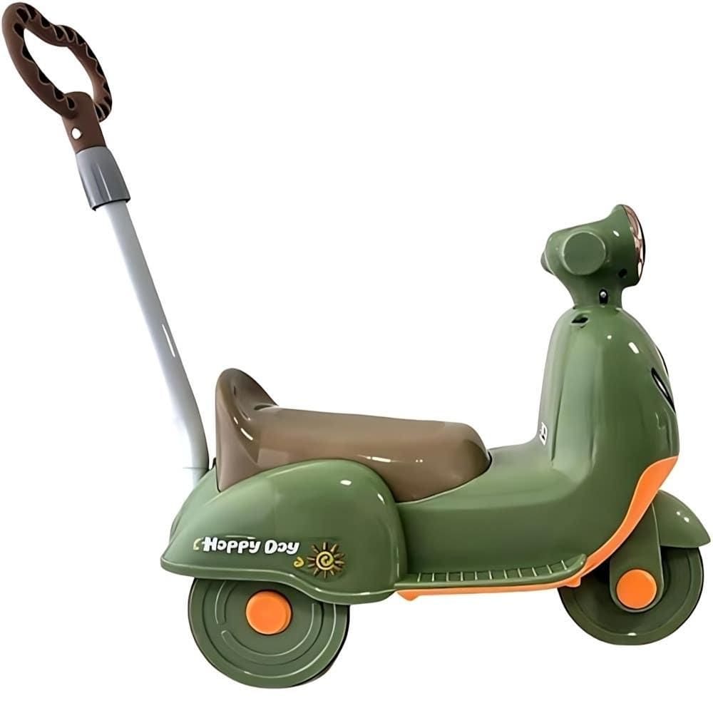 Triciclo Scooter Infantil com Haste de Empurrar Bubbly Q1 Verde BANGTOYS
