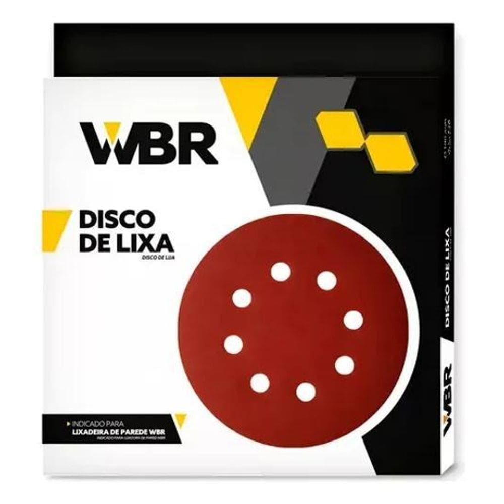 10 Disco Lixa Lixadeira Parede 225Mm Nº240 Wbr Wagner Vonder