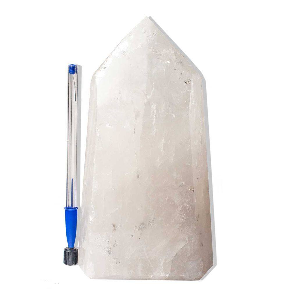Ponta Quartzo Cristal Lapidado 2 a 3Kg 20 a 26cm Classe B