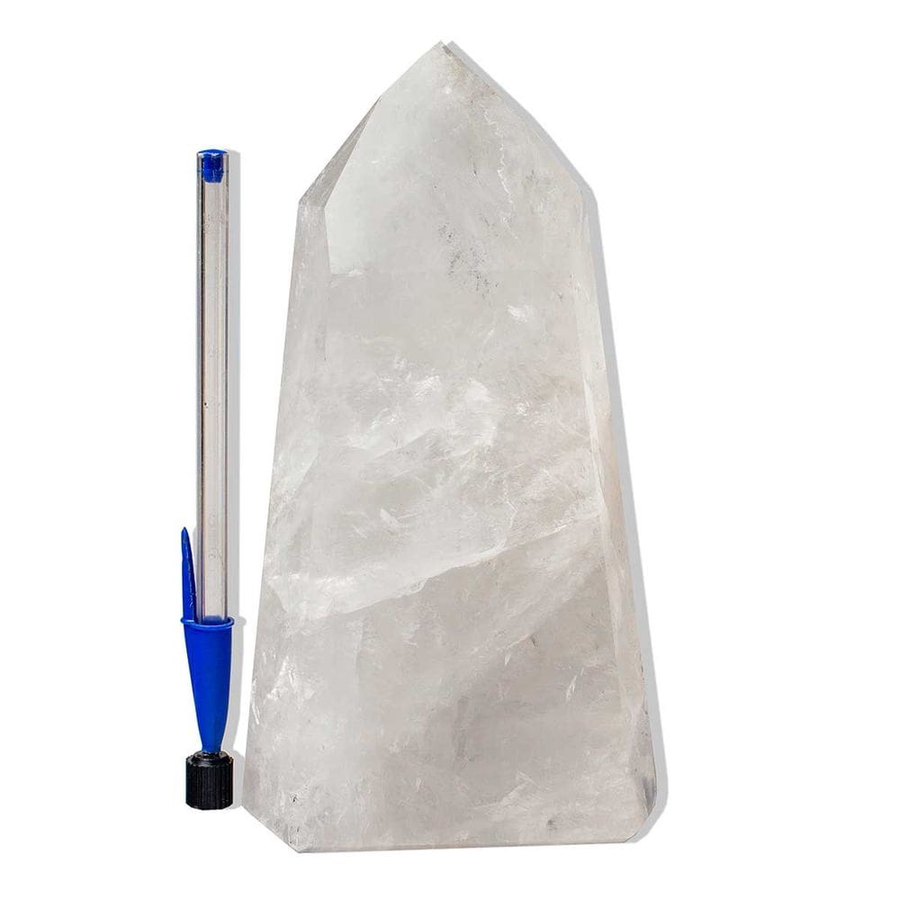 Ponta Quartzo Cristal Lapidado 1,5 a 2Kg 18 a 23cm Classe B
