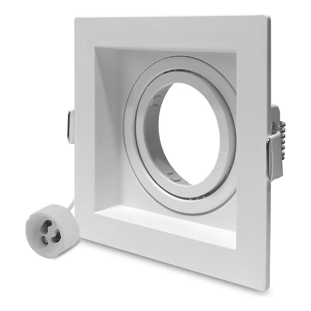 Spot Embutir Recuado Quadrado Dicroica Mr16 Pix Branco