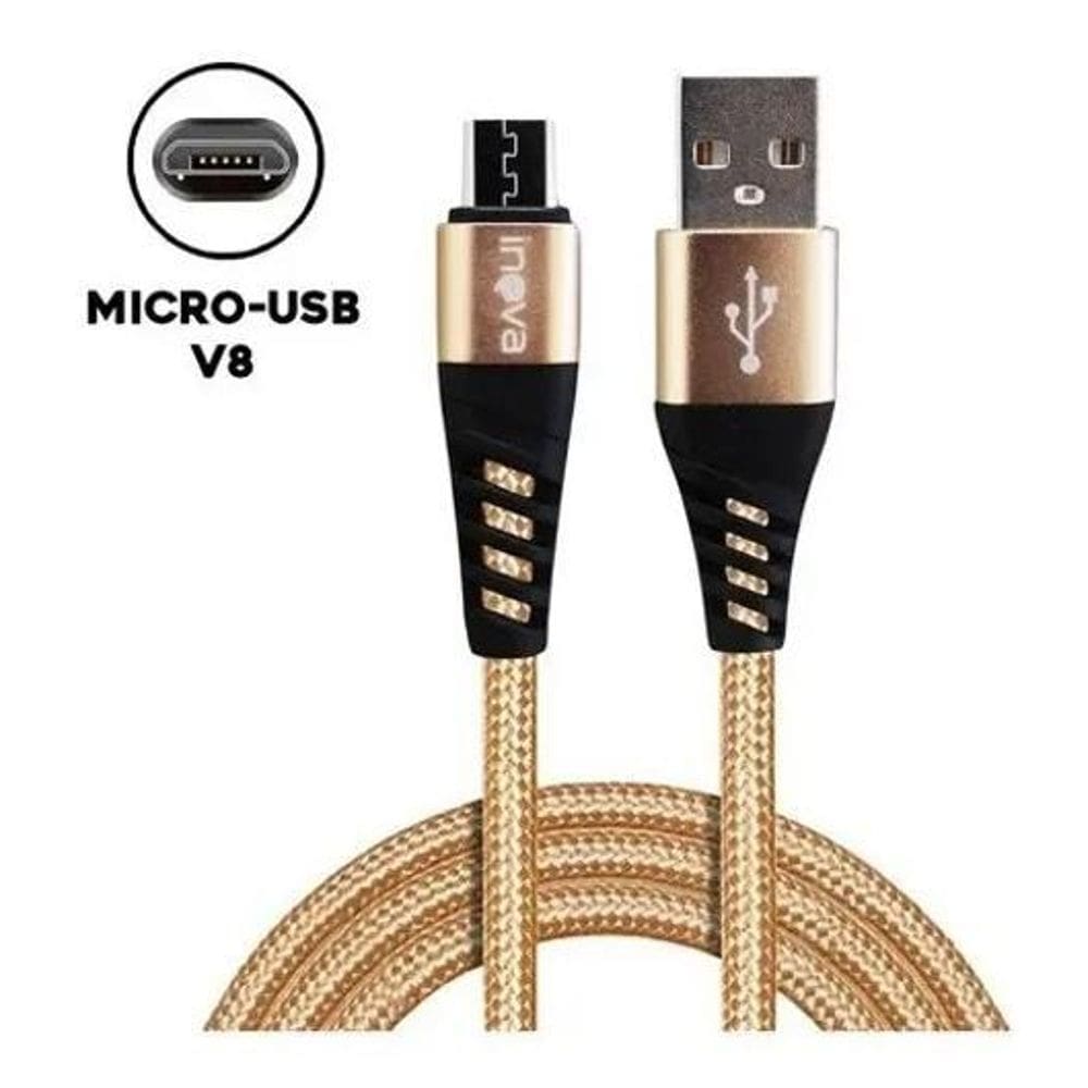 3X Cabo Carregador Mini Usb V8 Android Turbo Reforçado 2 Met