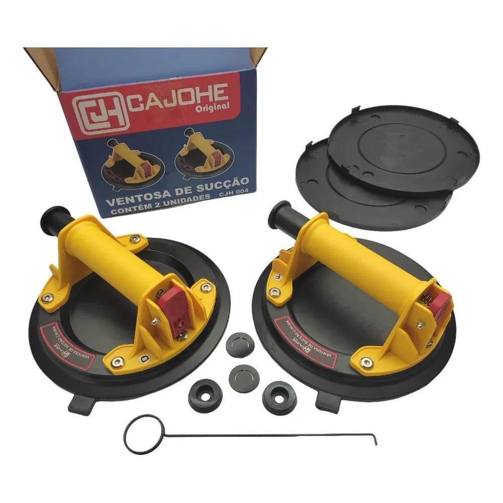 Ventosa Profissional Sucção Vácuo Porcelanato Vidro 2 Peças