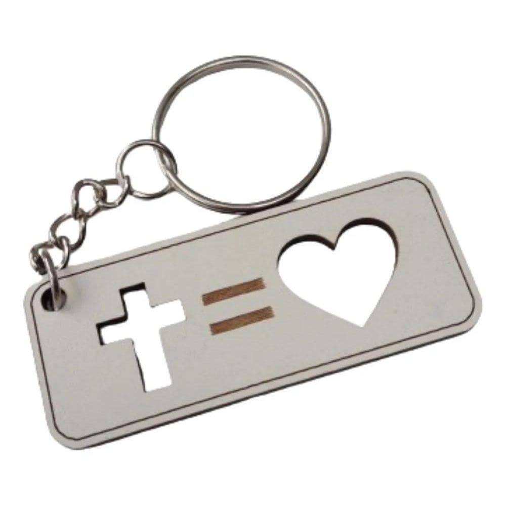 100 Lembrancinha Chaveiro Jesus Cristo É Amor, Cruz=Coração