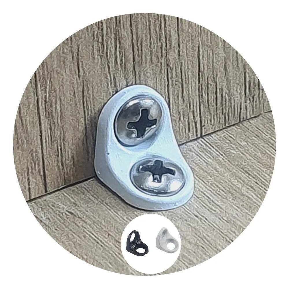Cantoneira Suporte Cadeirinha 2 Furos Zamac 13X13 100 Pçs