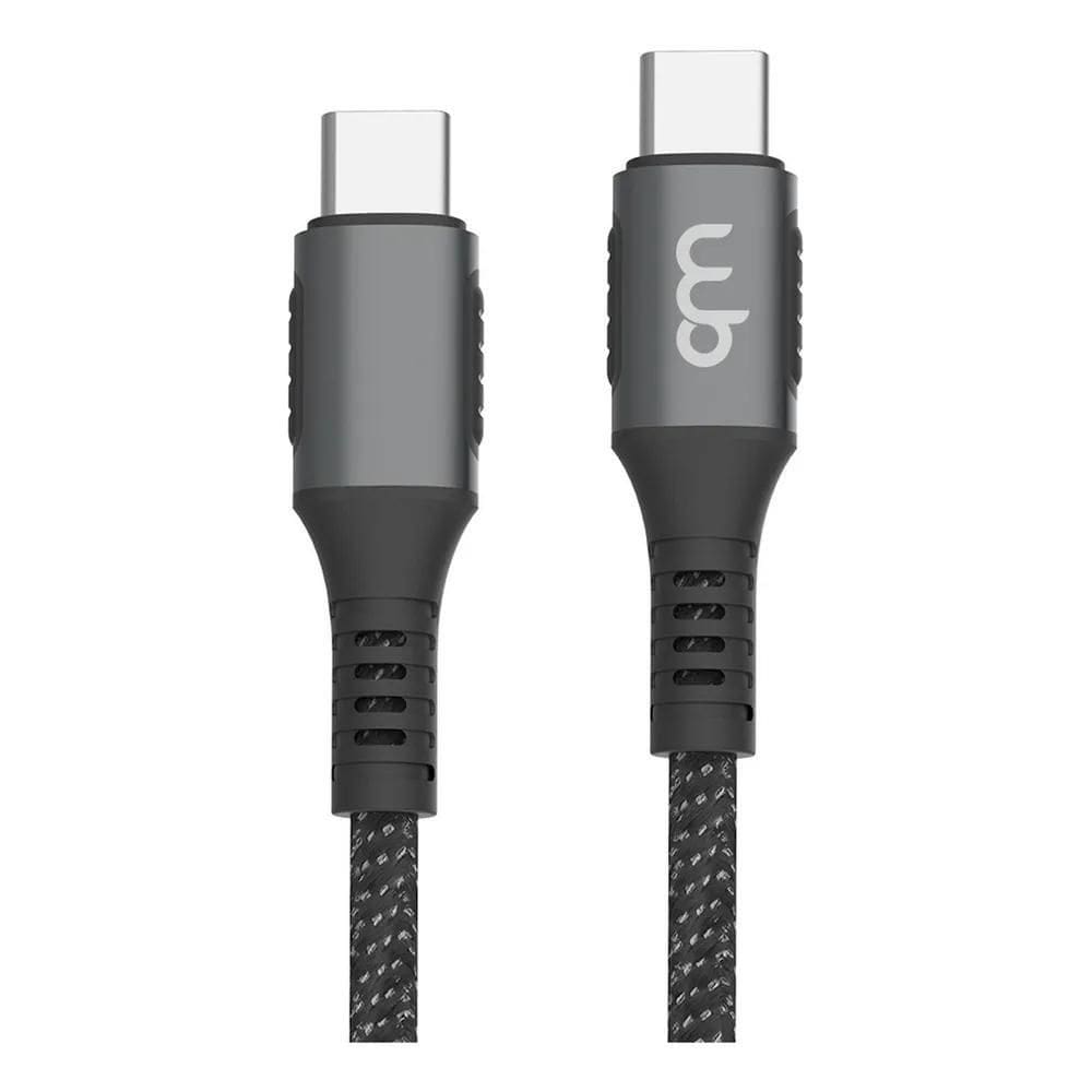 3X Cabo Turbo Usb-C 100W Wb 2 Metros Nylon Trançado Compatív