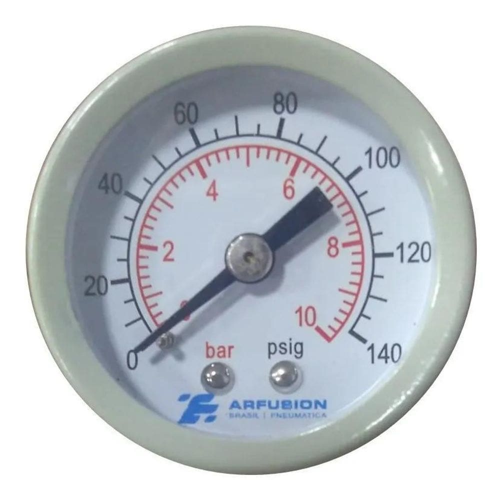 Manômetro Horizontal Rosca 1/8 Bsp Escala 0 A 10 Bar 150 Psi