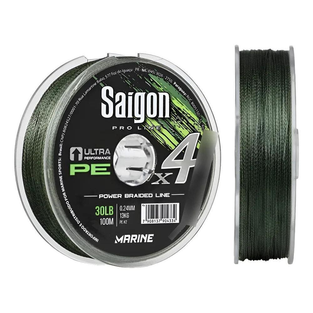 Linha De Pesca Multifilamento Saigon X4 Marine Sports 4 Fios