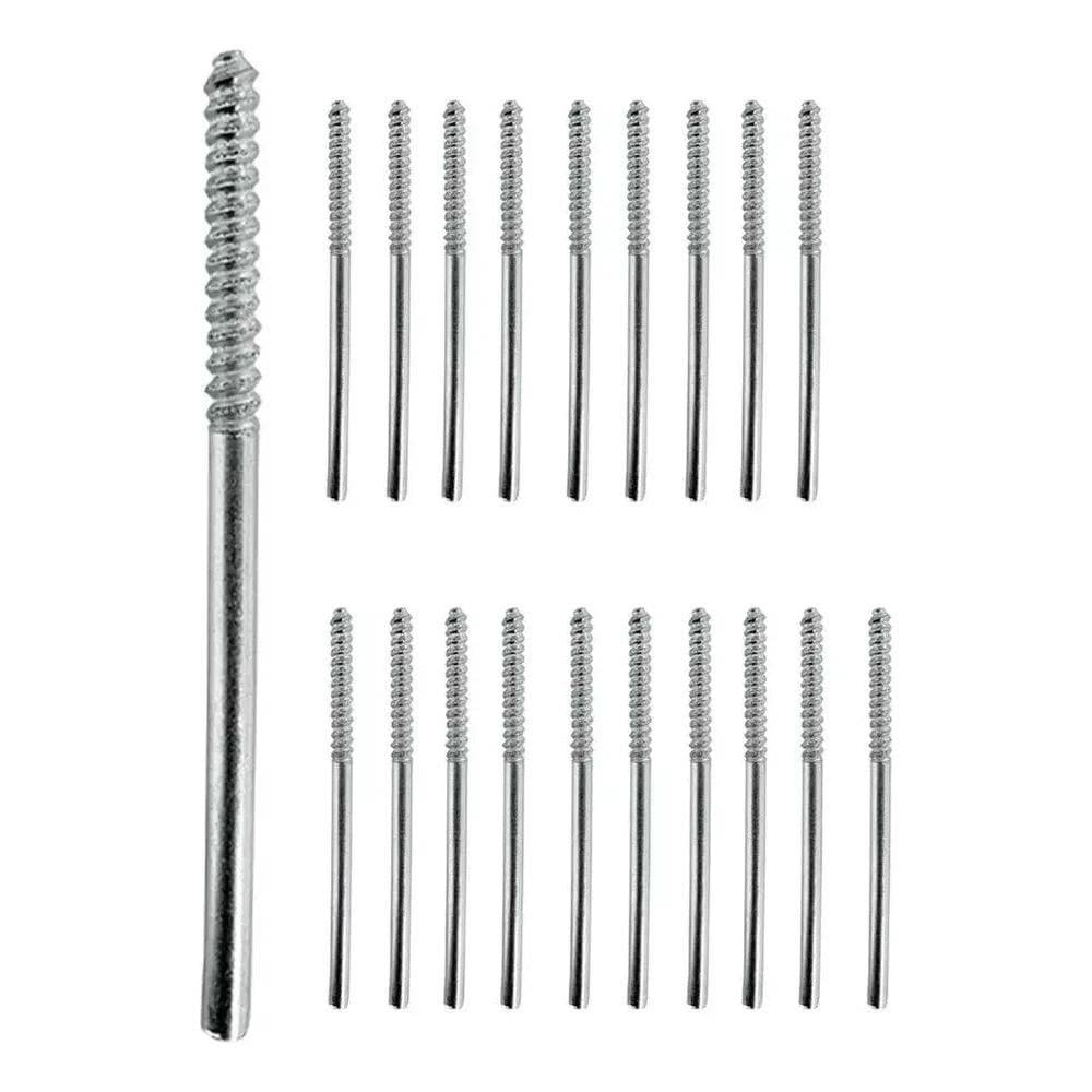 Kit Parafuso Pino Suporte Invisível 20 Peças 130Mm 1/4 - 6Mm