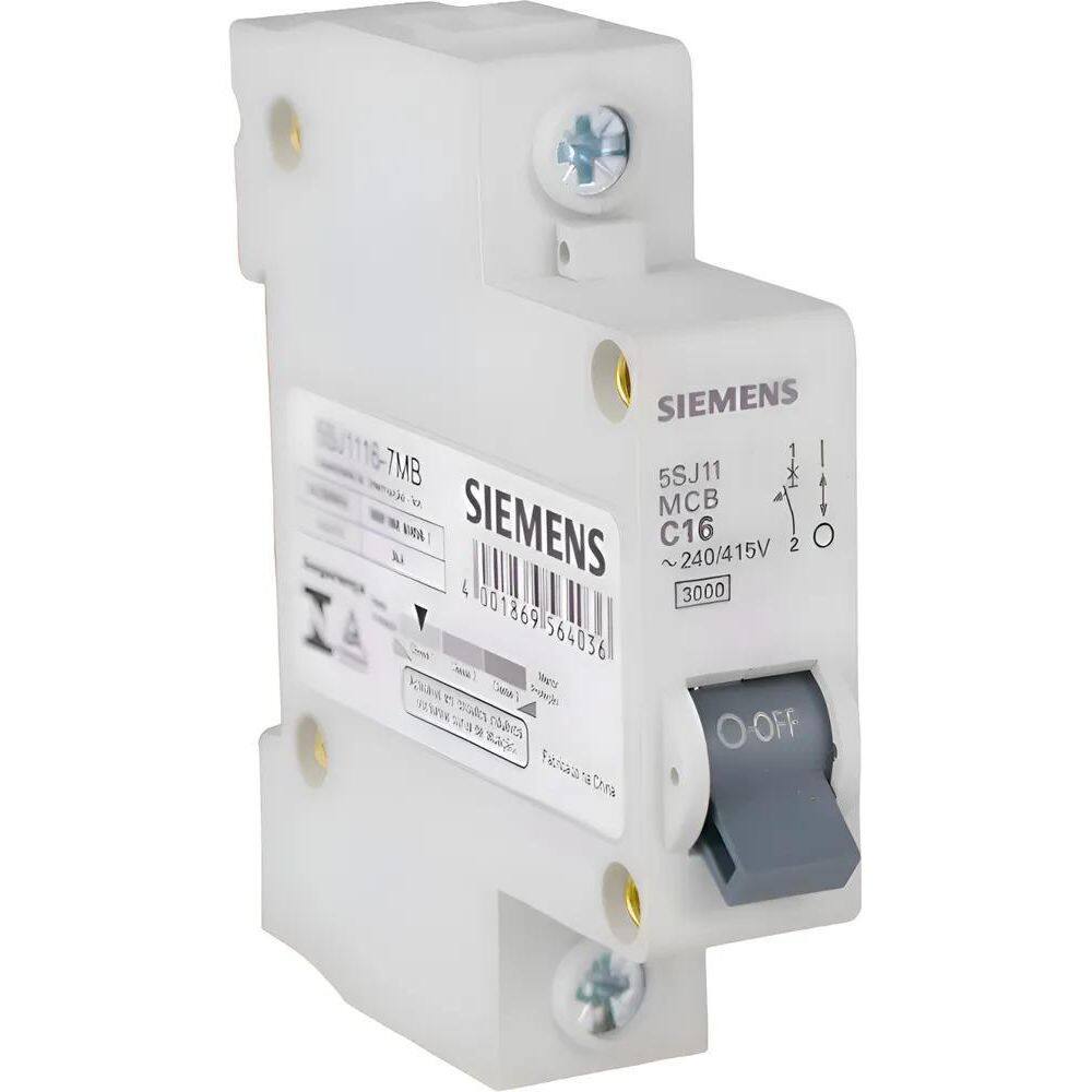 3X Disjuntor Monopolar Siemens Curva C 10/16/20/25/32A
