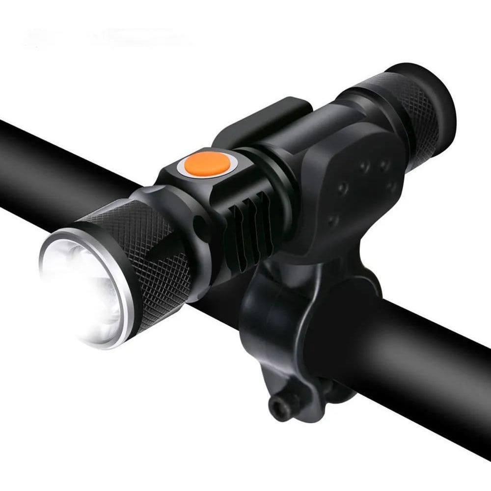 Farol Lanterna De Bike Super Forte 180 Lum Recarregável Usb