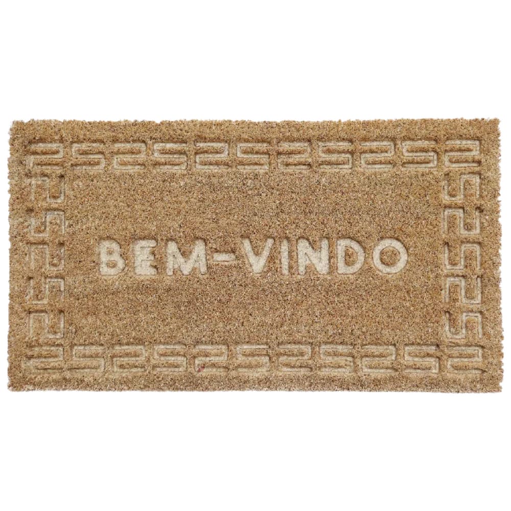Tapete Capacho de Porta Fibra de Coco Relevo 60x33cm Uzoo