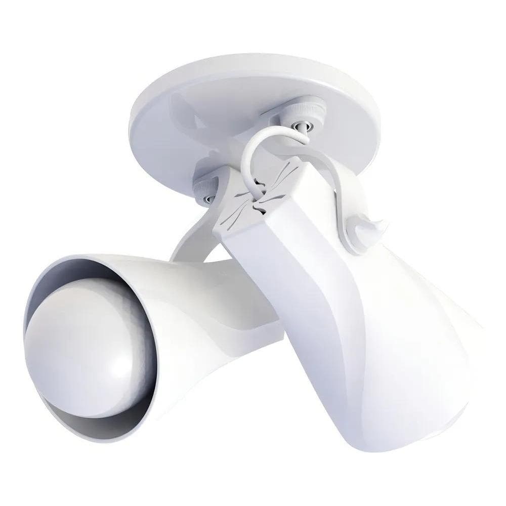Spot Duplo Octa 2 Direcionável Bocal E27 Branco Teto 110V/22