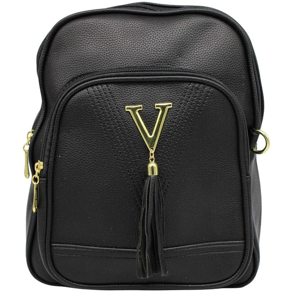 Mochila Bolsa Victtoria Voice Detalhe V Com Tassel Feminina