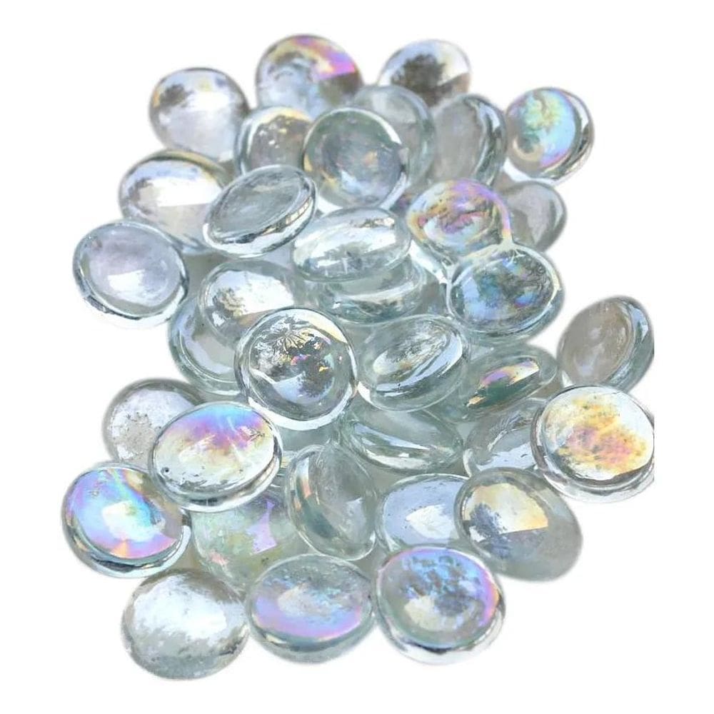 2 Pacotes De Gema Vidro Pedra Vaso Aquário -Transparente