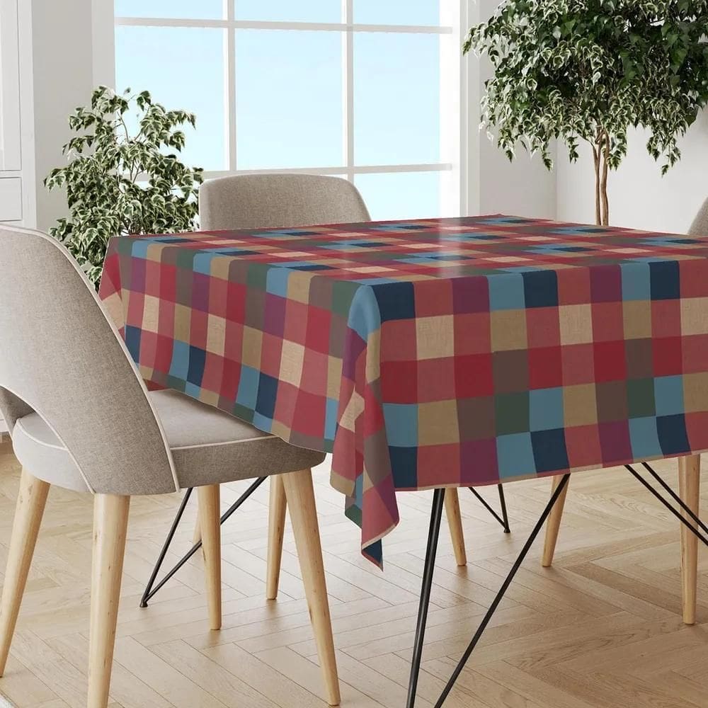 Toalha Mesa Plástica Térmica Chess 6 E 8 Lugares 2,00 Cor Ve