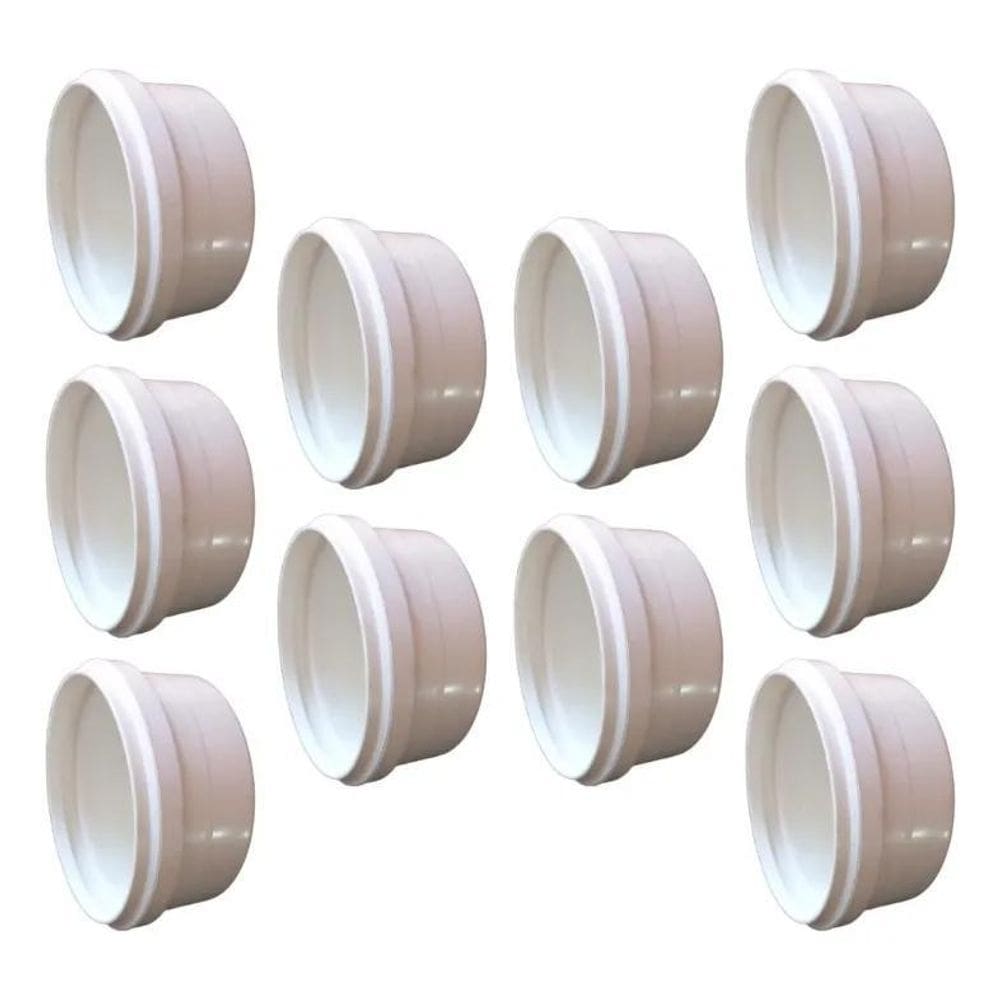 Kit 10 Caps Tampa Para Esgoto 100Mm 4 Polegadas