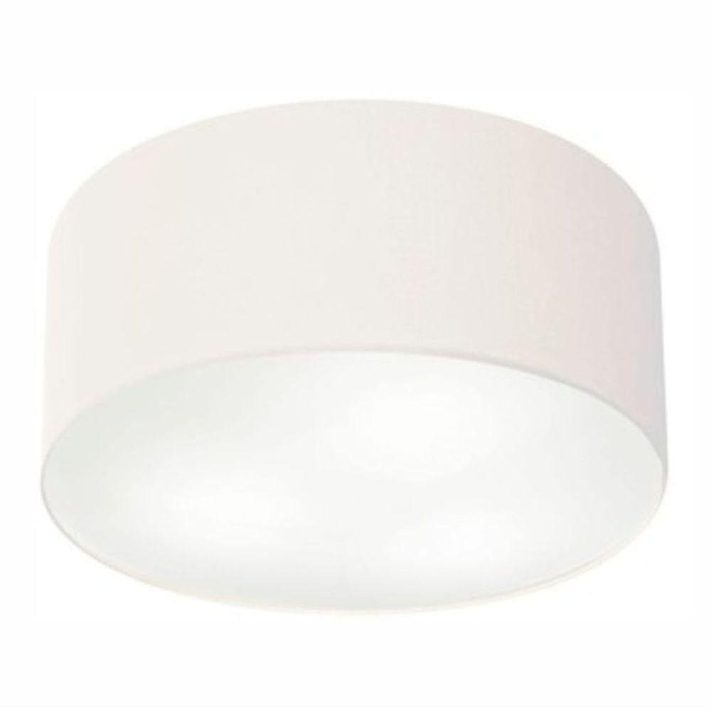 Plafon Cilíndrico Vivare Md-3055 Cúpula Em Tecido 80x21cm - Bivolt Branco 127/220v
