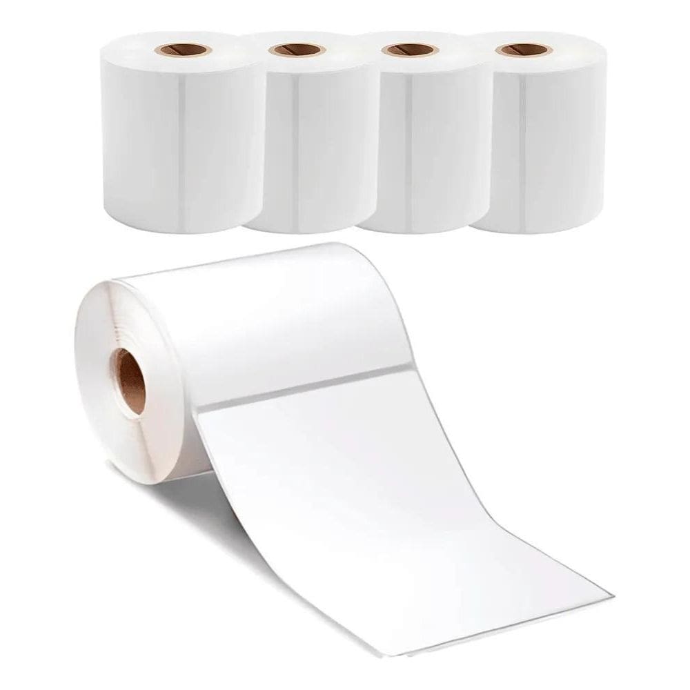 4 Rolos Etiquetas 10X15 100X150 Térmica Serrilha Zebra Elgin