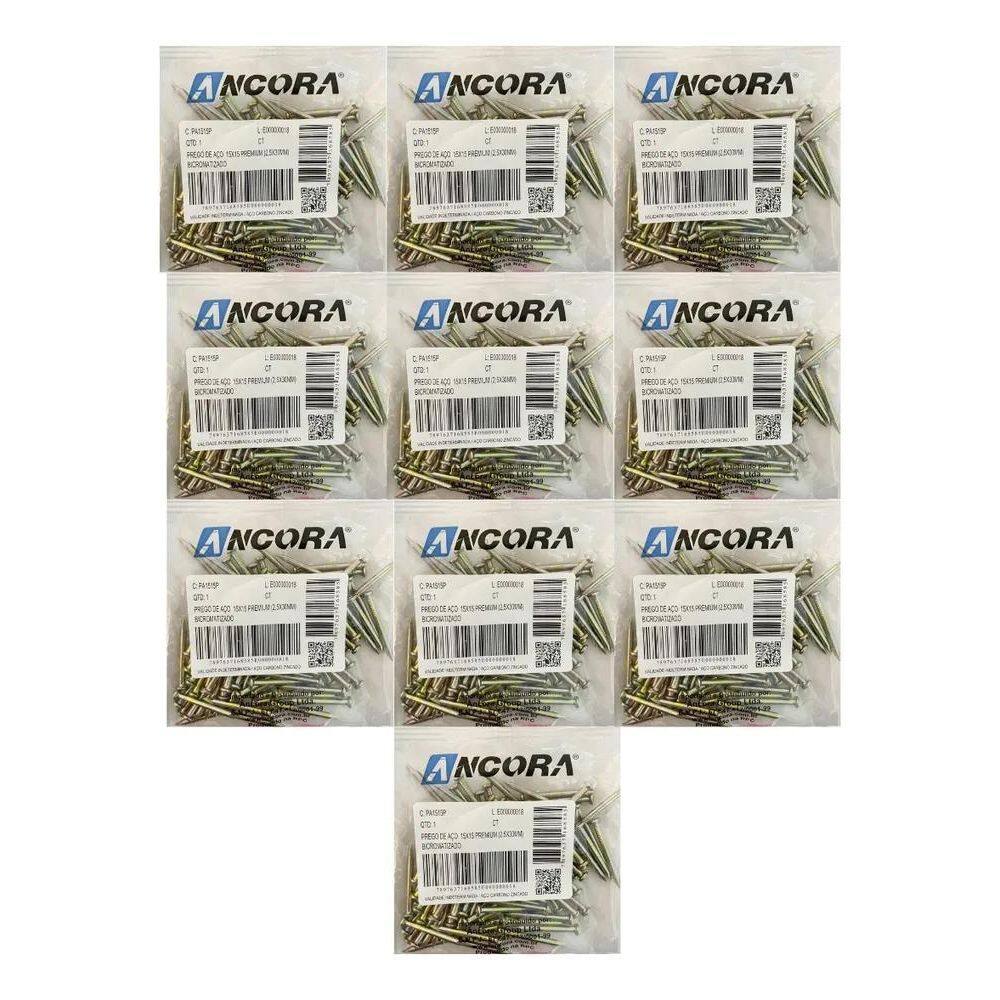 Prego 15X15 Premium Gold Bicromatizado 1000 Un Ancora