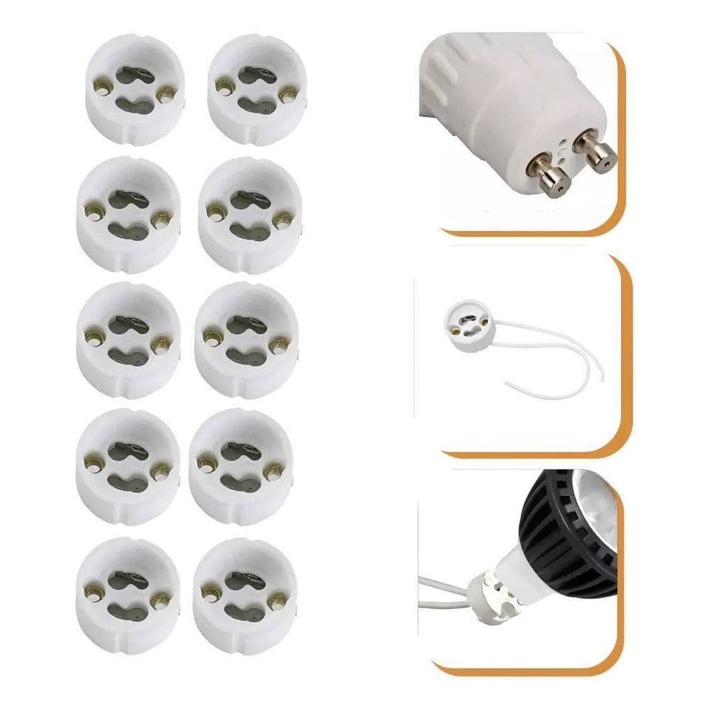 10 Soquete Com Rabicho Para Dicroica Gu10 Led E Halógena 0
