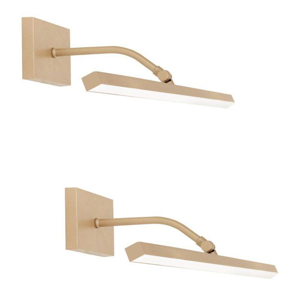 Kit 2 Luminária Arandela Espelho Led 3000K Champagne 220V