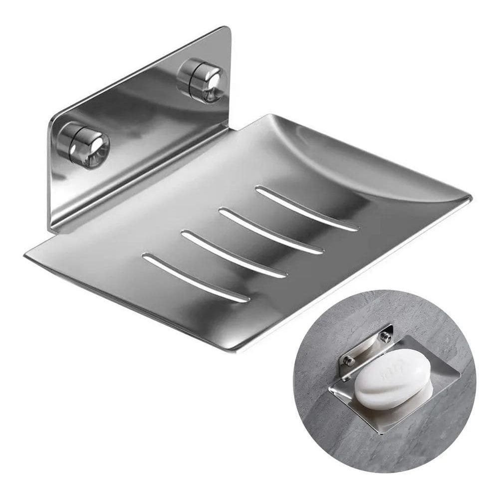 Saboneteira De Banheiro Lavabo Cor Prata Porta Sabonete Luxo