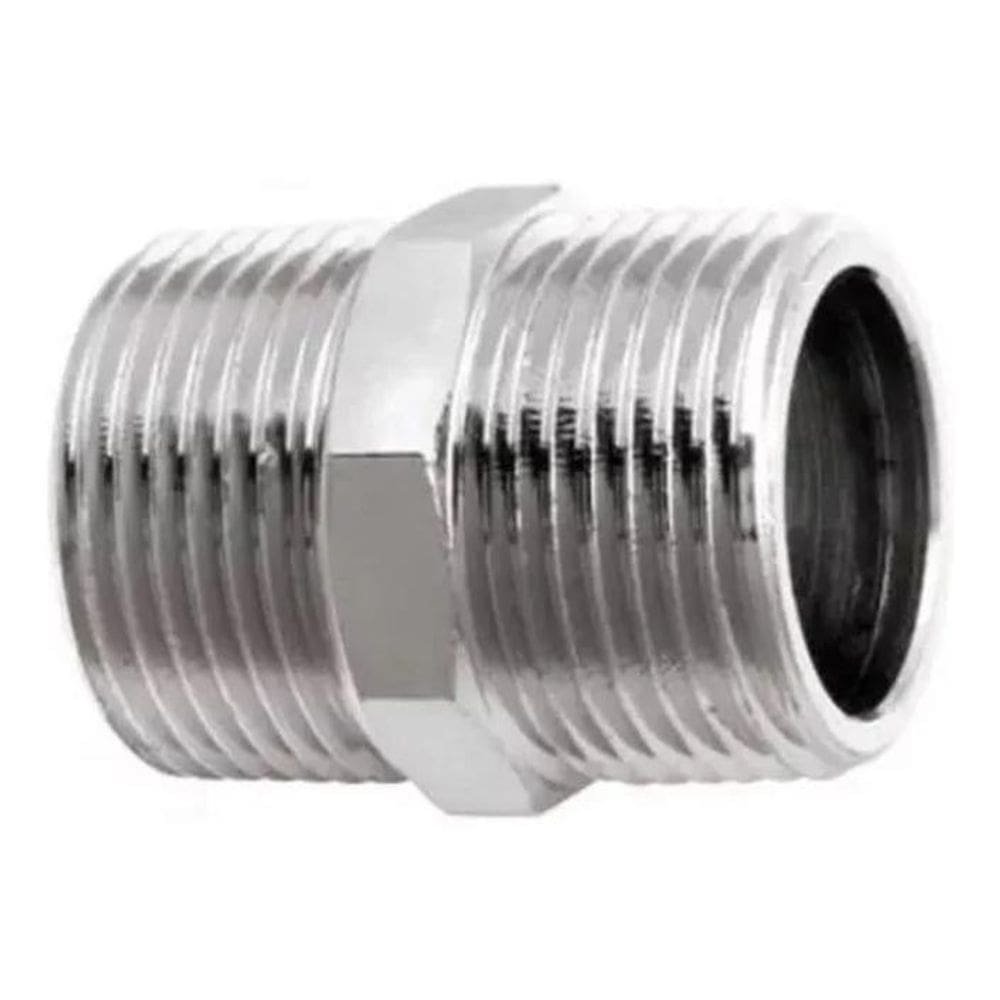 Niple Sextavado 1/2 X 1/2 Metal Para Flexível / Engates