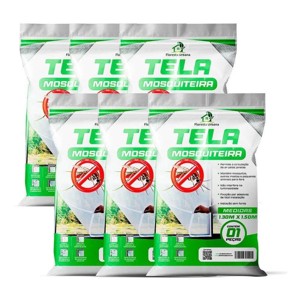 Kit 6 Telas Mosquiteira Janela Anti-Inseto Para Mosquito Pro