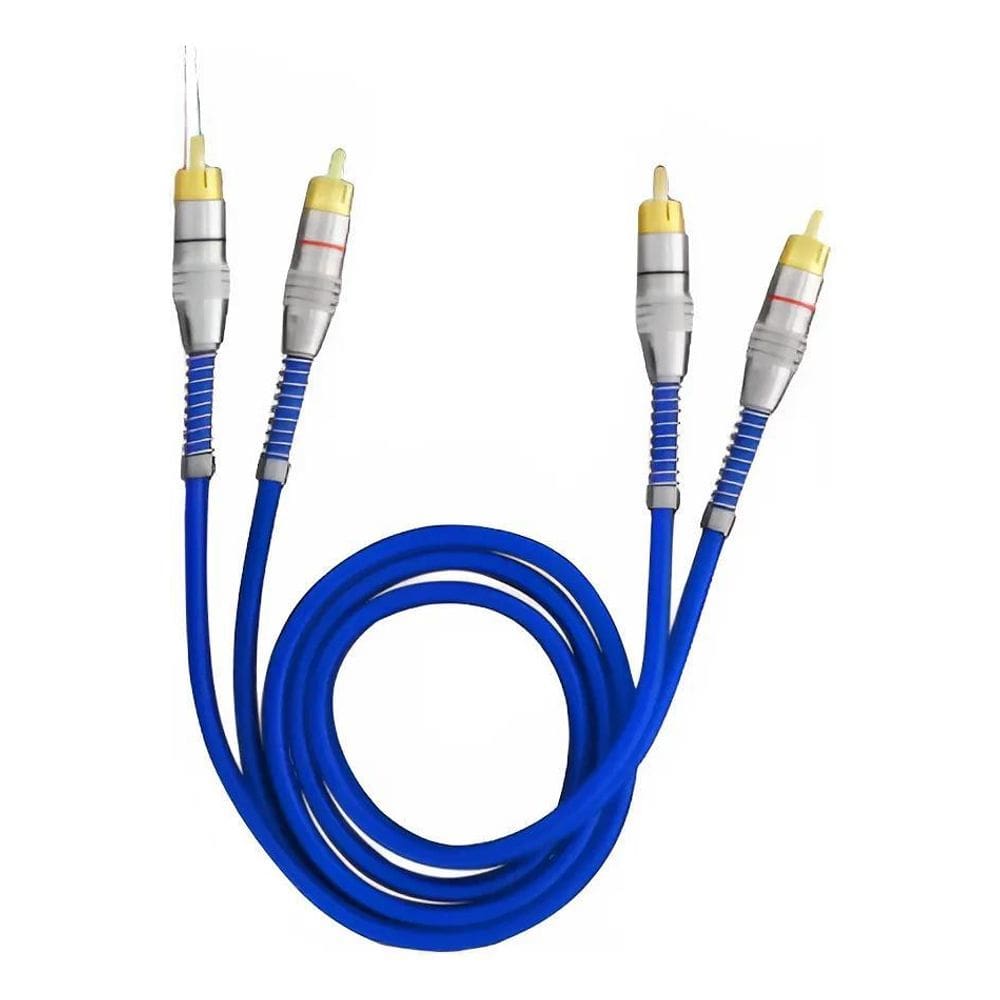 3X Cabo Rca Tech One 1 Metro Dupla Blindagem Cobre Blindado