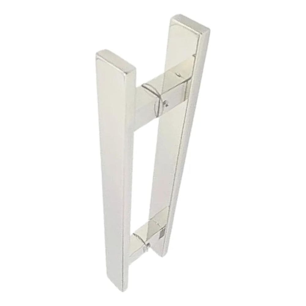 Puxador Inox 30Cm Duplo Porta Madeira/Vidro/Aluminio