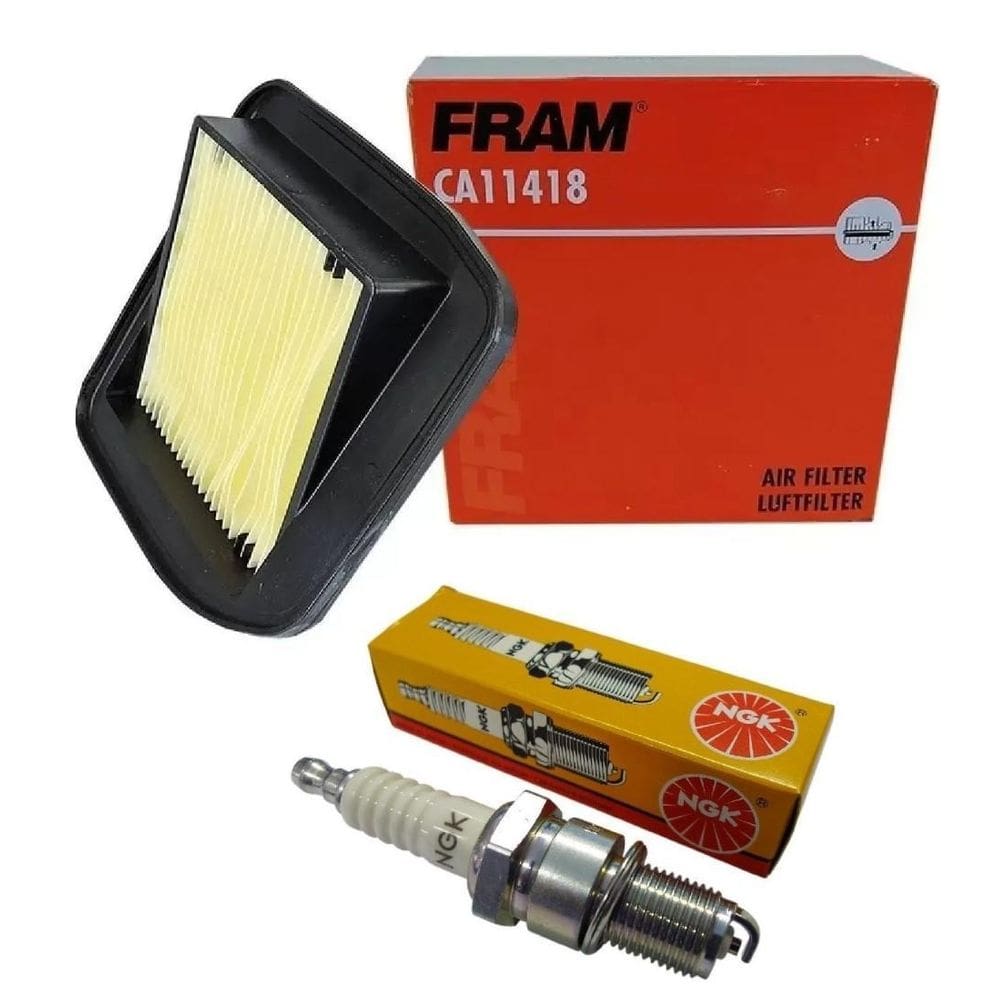 Filtro Ar Fram Vela Ngk Cg Titan Fan Cargo 125 2000 Ate 2008