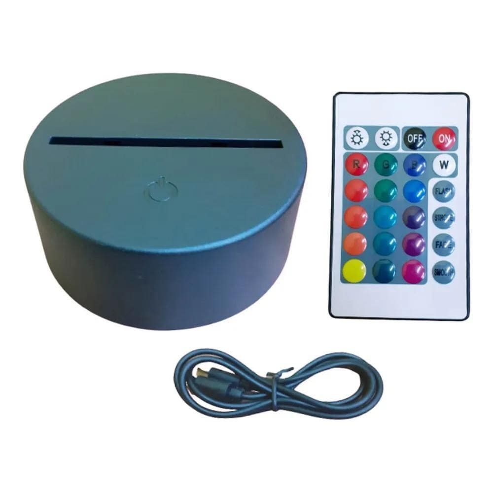 Base Preta Para Luminária De Led Estrutura Preto