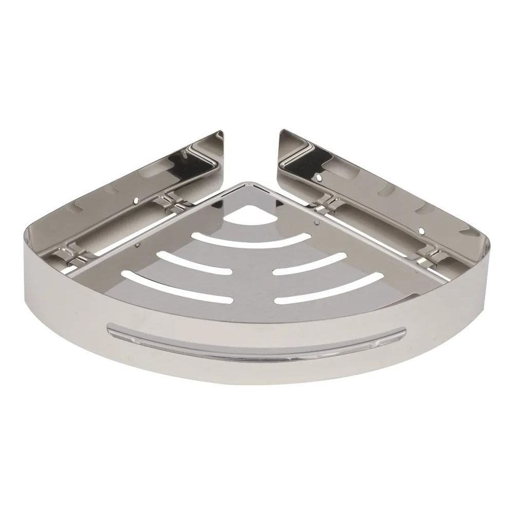 Suporte Shampoo De Canto Parede Banheiro Aço Inox - Cromado