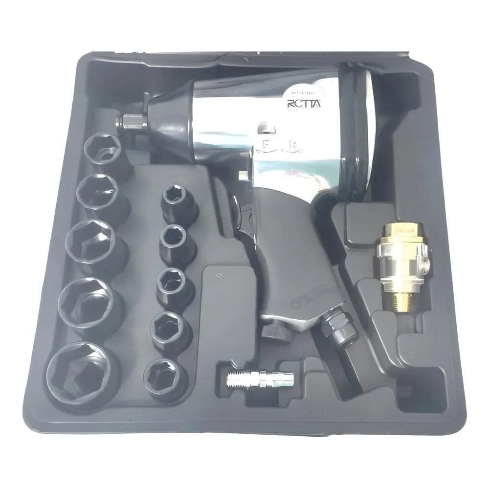 Chave De Impacto 1/2 32 Quilos De Torque Pneumática Com Kit