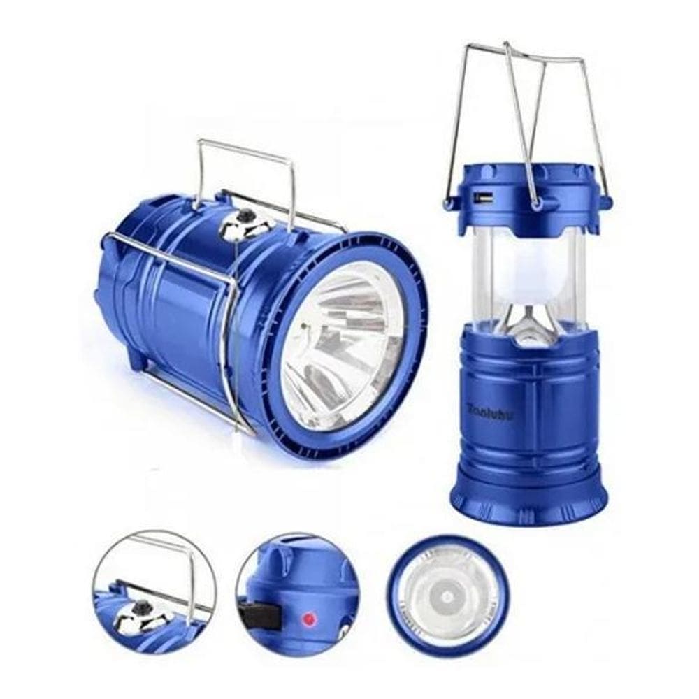 Lampiao E Lanterna Led Recarregavel Solar E Energia Ec-5800