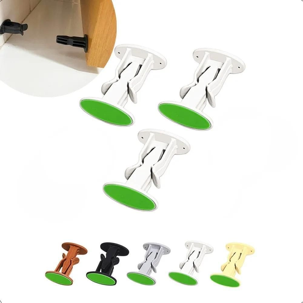 3X Trava Porta Prendedor Adesivo Prático Mantém Aberto Fixo