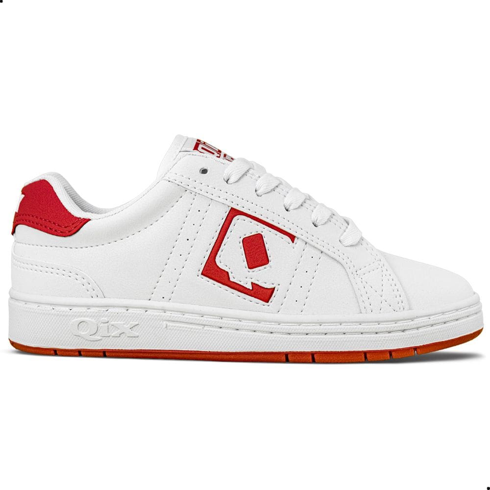 Tênis Qix Combat Retro Unissex | Branco Vermelho
