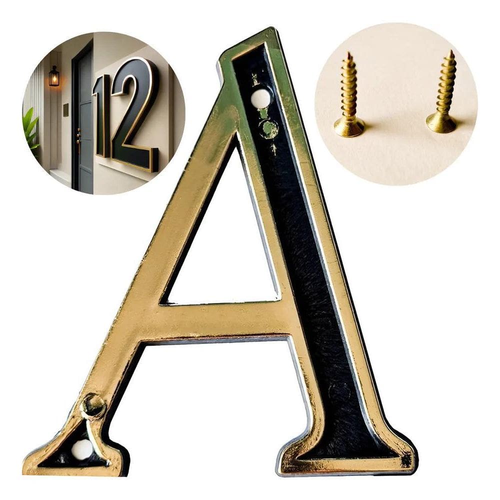 Placa De Número/Letra Residencial Colonial Com 12Cm Para Casa