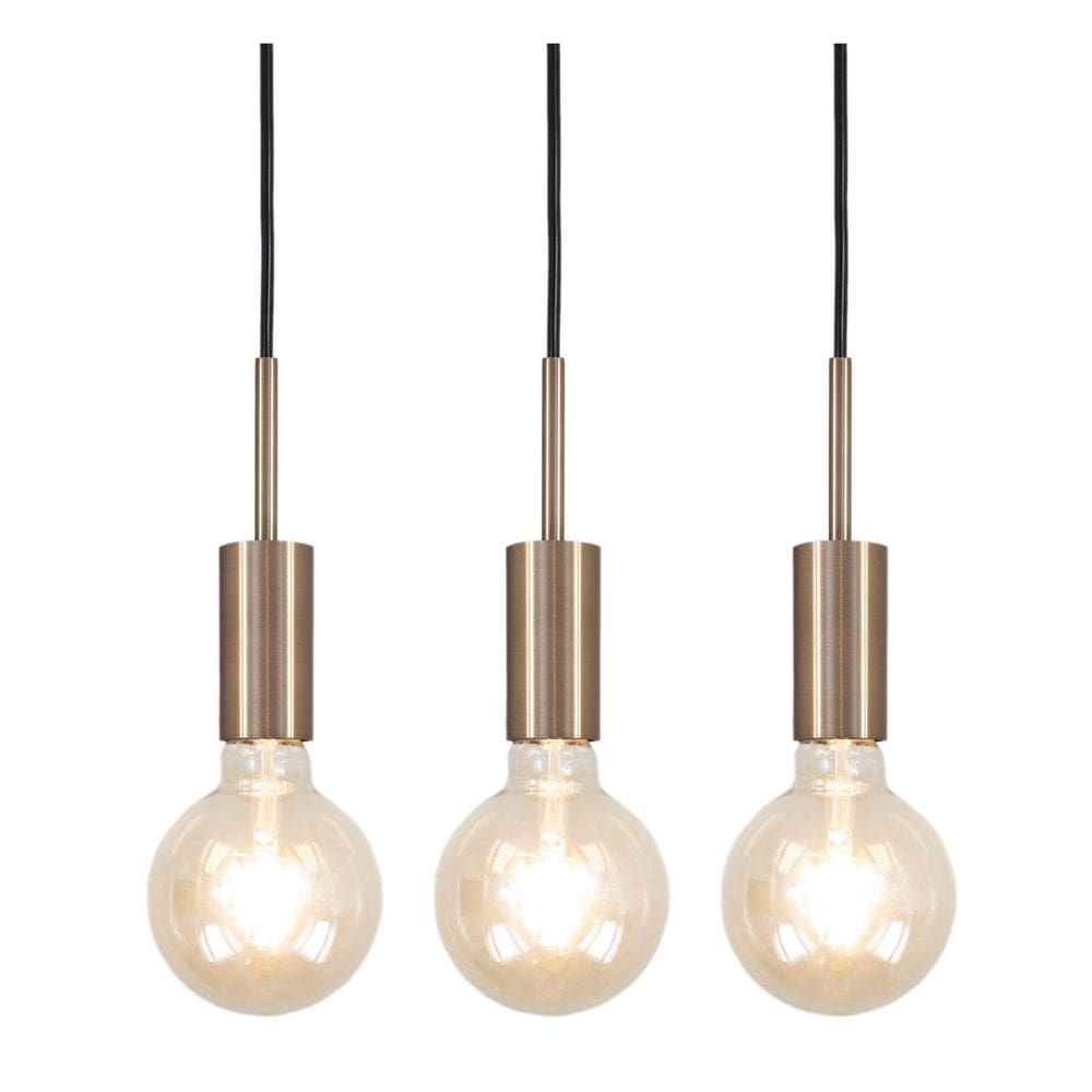 Kit 3 Luminárias Pendente Infinite Bronze Luxo Sala Cozinha