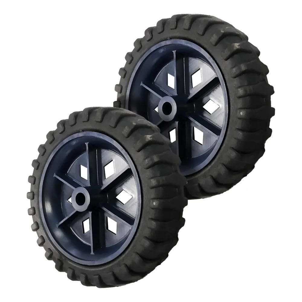 2 Rodas Para Carrinho De Mercado Feira Cortador Grama 100 Kg