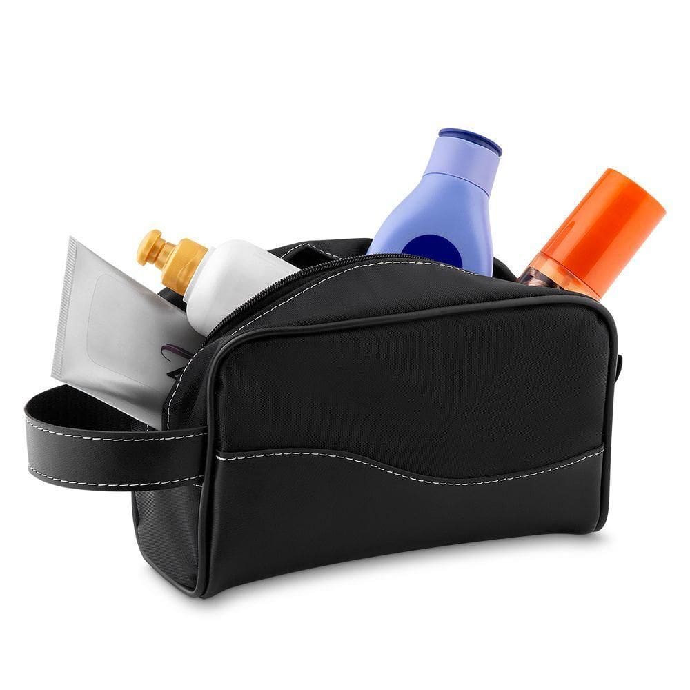 Necessaire Bicolor Com Alça Em Sintético Elegante E Sofisticada