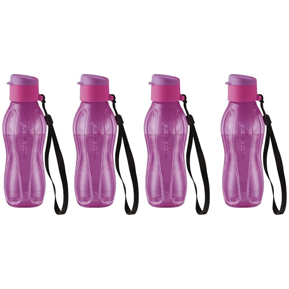 Kit 4 Garrafas de Água Tupperware Eco Tupper Roxa 310ml