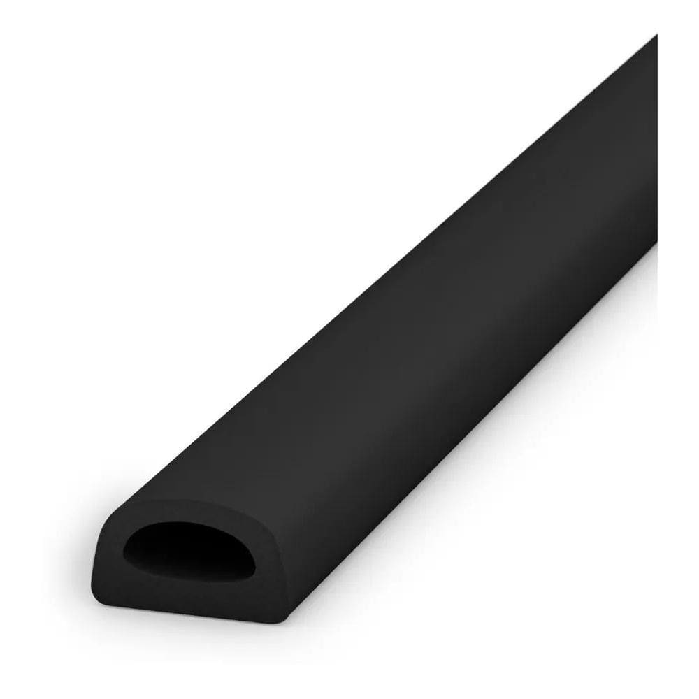 Borracha Vedação Frestas 6Mm Vãos Portas E Janelas 6M Preto