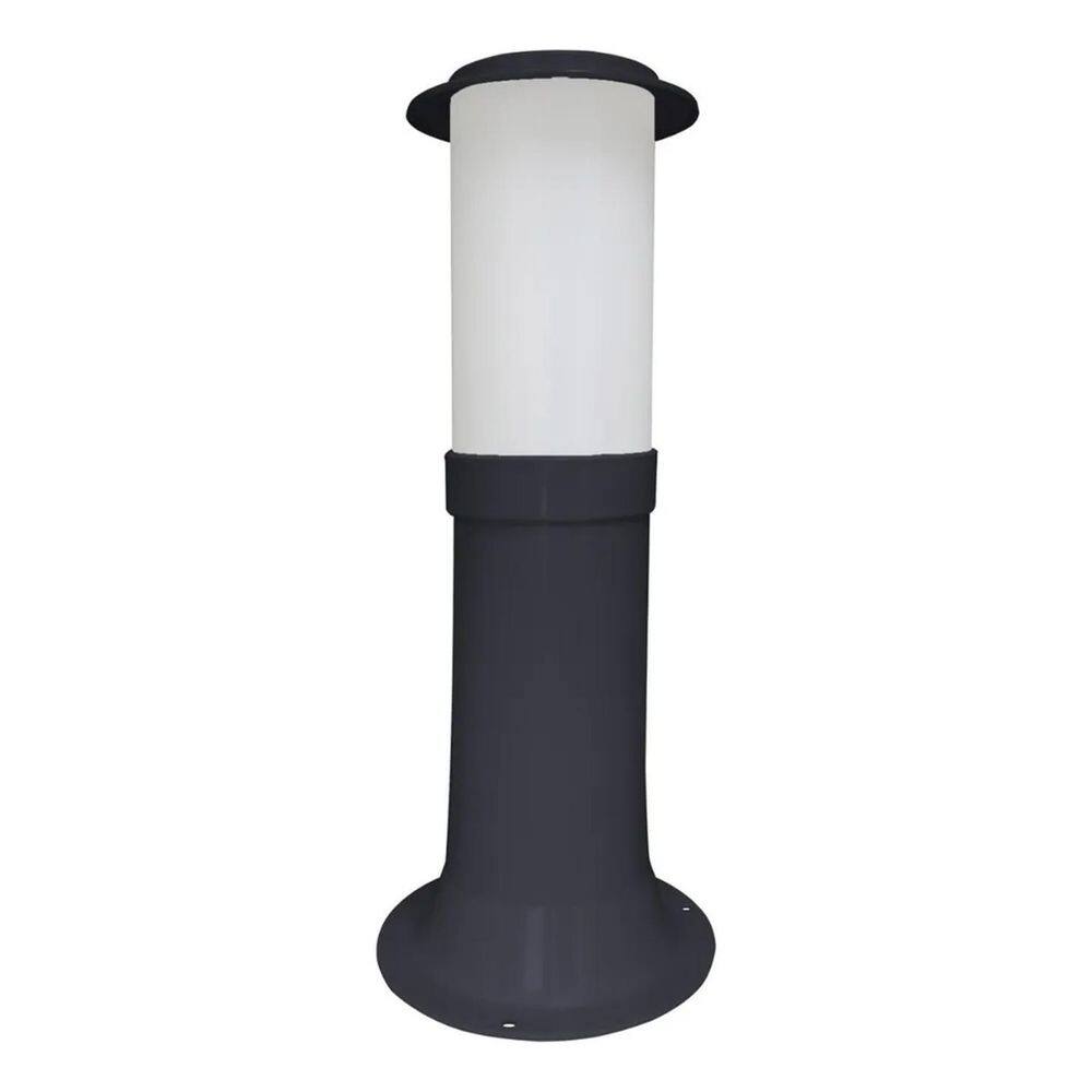 Poste Balizador Para Jardim Policarbonato 35Cm Preto Cor Da