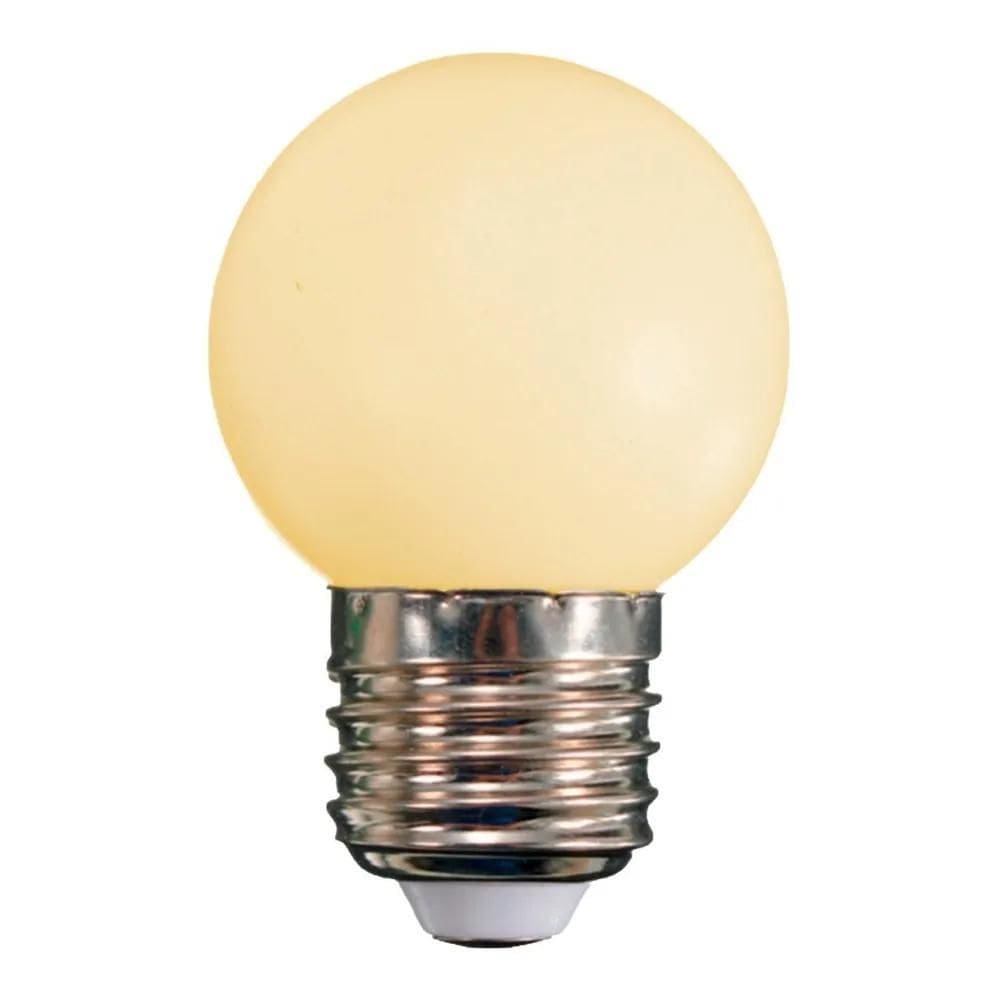 Kit 10 Lâmpadas Led Bolinha Branco Quente 3W Camarim Luz Bra
