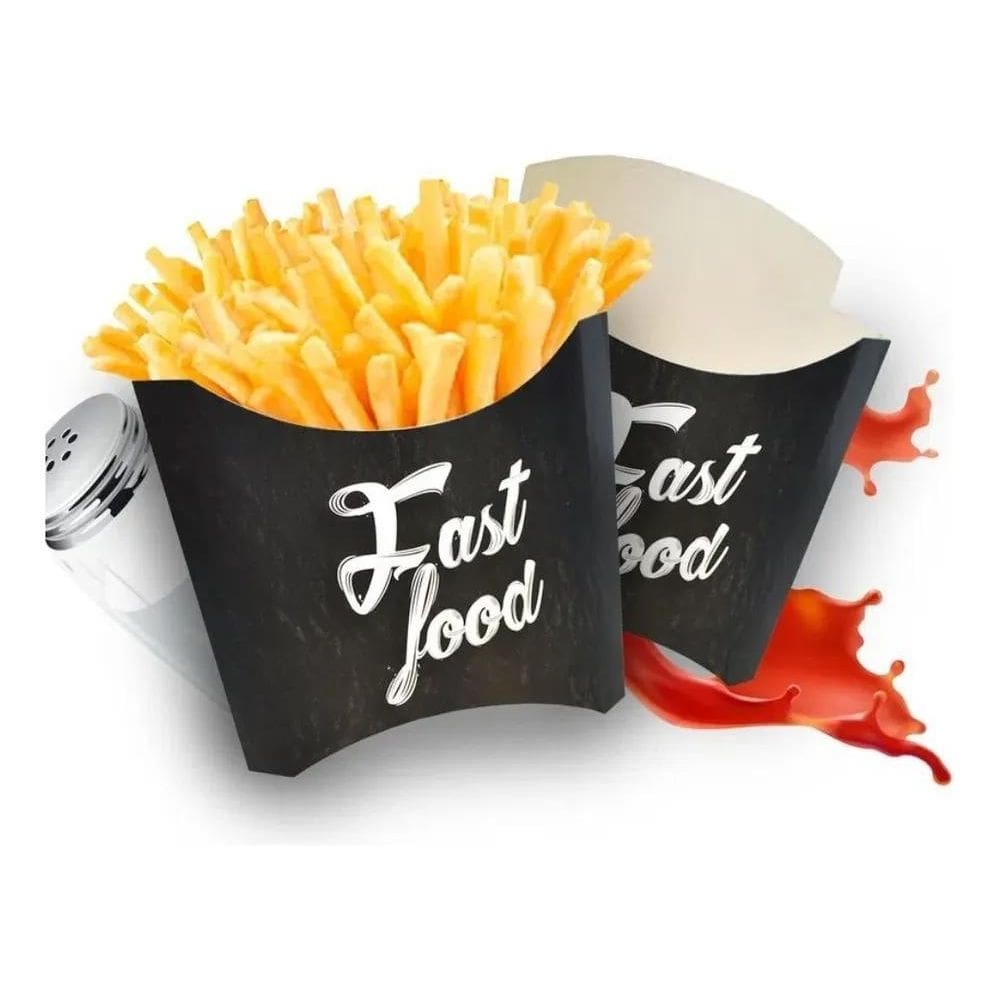 Caixa Embalagem Batata Frita 11X11 Clássica 100 Unidades Cor