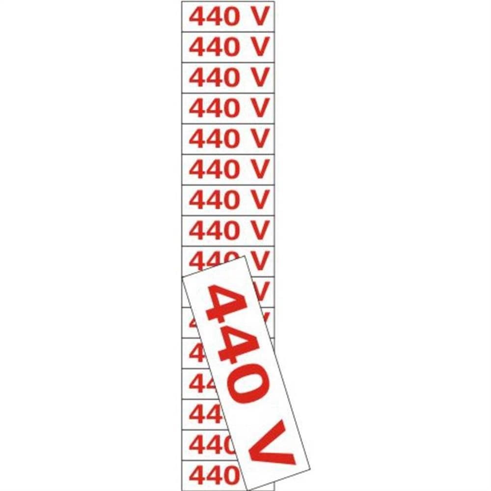 16 Placas de Poliestireno Auto-Adesiva 4x1.5cm 440 V - 200 BB - SINALIZE
